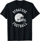 Syracuse Football Throwback Football Helmet Retro Distressed T-Shirt - T-Shirt | Black