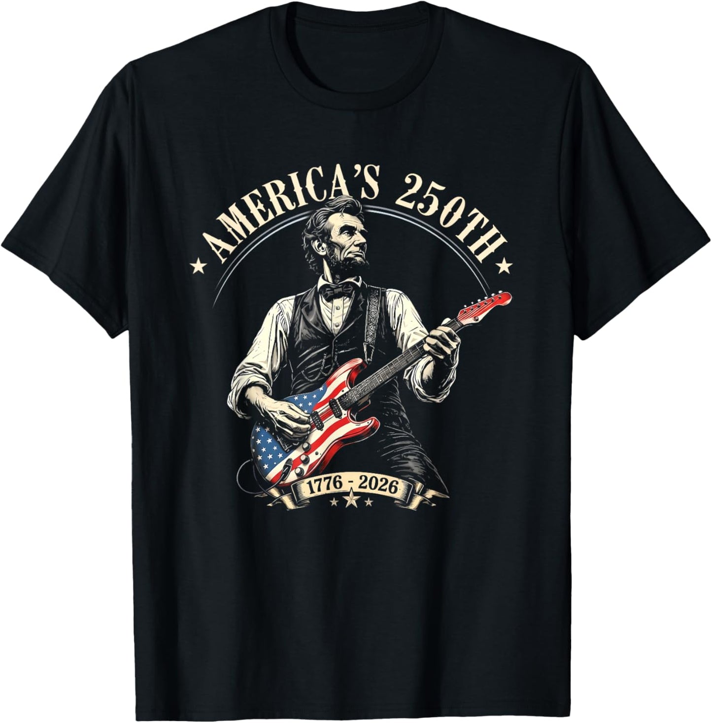 Vintage 250 Years of American 250th Anniversary 1776 2026 T-Shirt - T-Shirt | Black