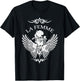 La Femme Snake And Rose Dark Art T-Shirt - T-Shirt | Black