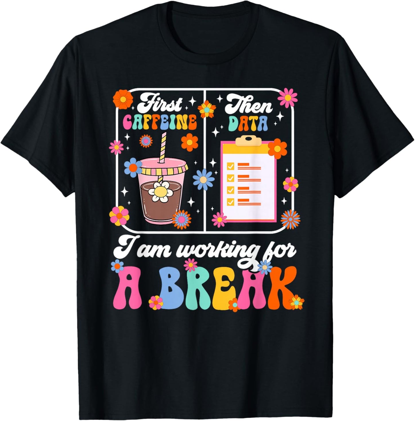 First Caffeine SPED Teacher Special Education Teacher T-Shirt - T-Shirt | Black