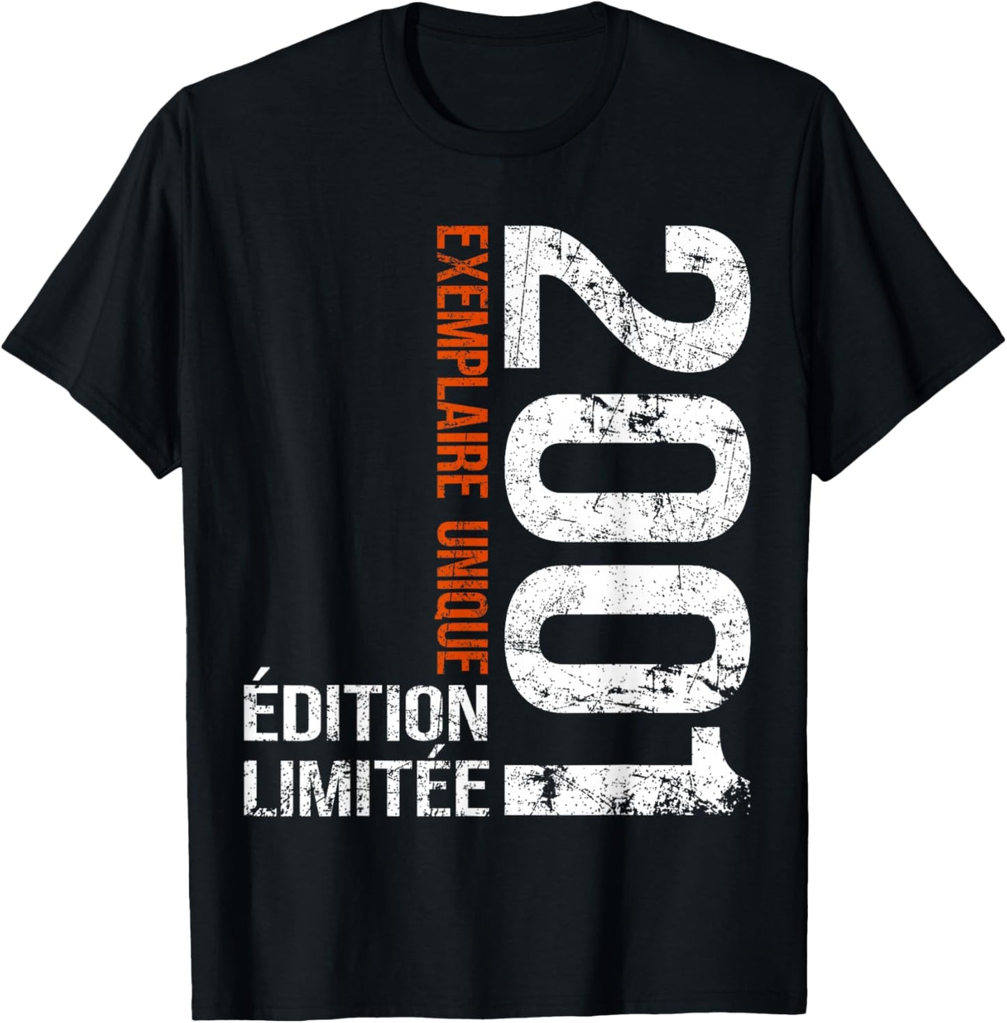 Vintage 2001 Gift 25 Years Man Birthday Humour T-Shirt - T-Shirt | Black