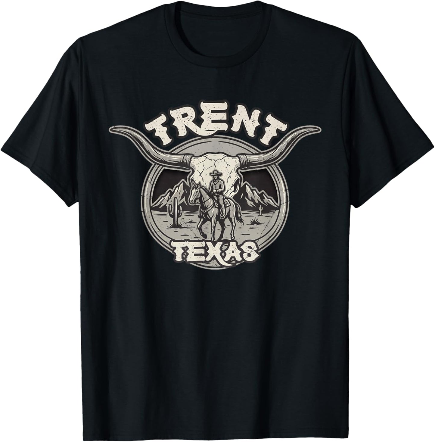 Trent Texas Western Frontier Rodeo Country Style T-Shirt - T-Shirt | Black