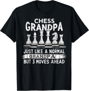 Funny Chess Grandpa Like A Normal Grandpa Chess T-Shirt - T-Shirt | Black