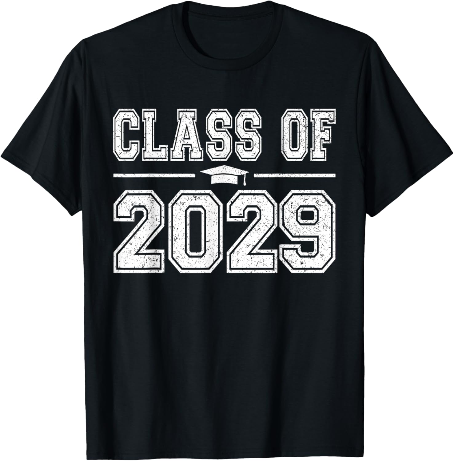 Class of 2029 Kindergarten Grow With Me Kinder Graduation T-Shirt - T-Shirt | Black