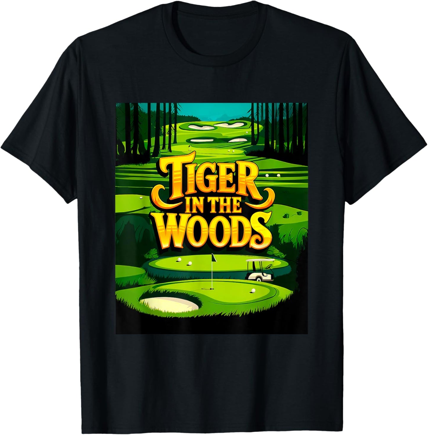 Tiger In The Woods #1 T-Shirt - T-Shirt | Black
