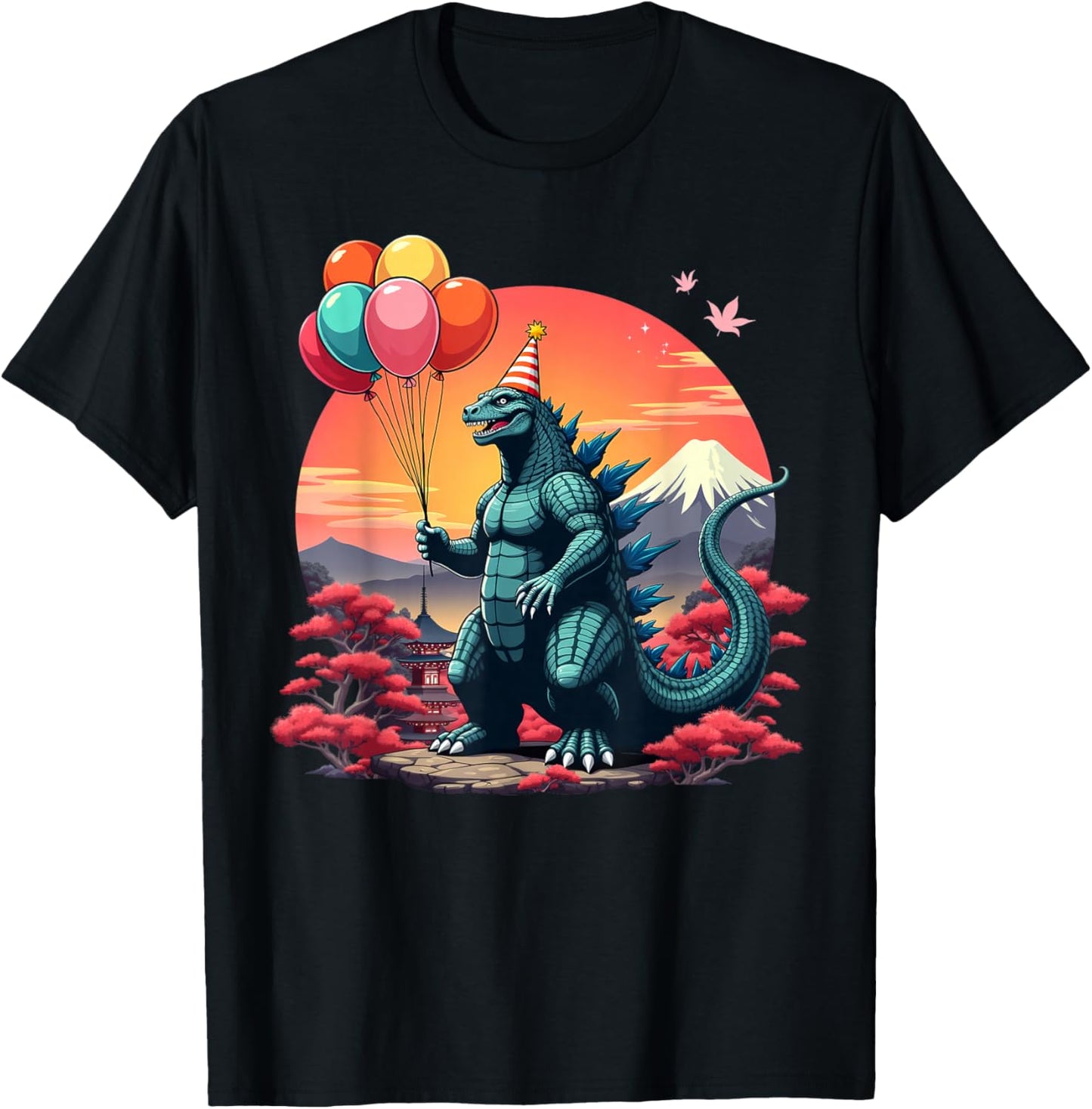 Kaiju Birthday Party Japan Monster Movie Bday Decorations T-Shirt - T-Shirt | Black