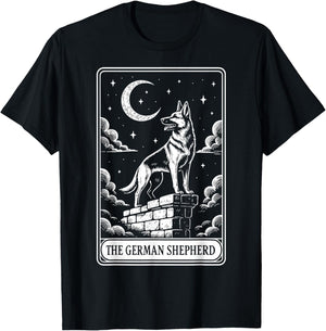 The German Shepherd Tarot Card T-Shirt - T-Shirt | Black