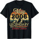 Vintage Anniversaire 20 Ans pour Né en Mai 2006 Cadeau T-Shirt - T-Shirt | Black