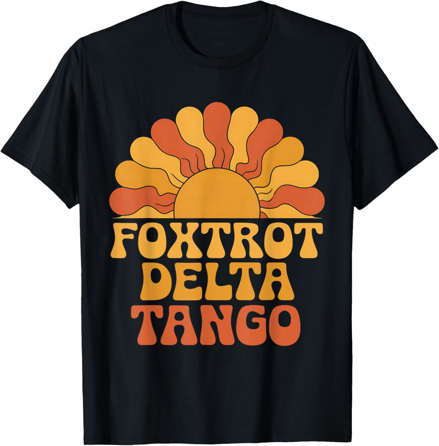 Foxtrots Delta Tangos Retro Vintage Boho T-Shirt - T-Shirt | Black