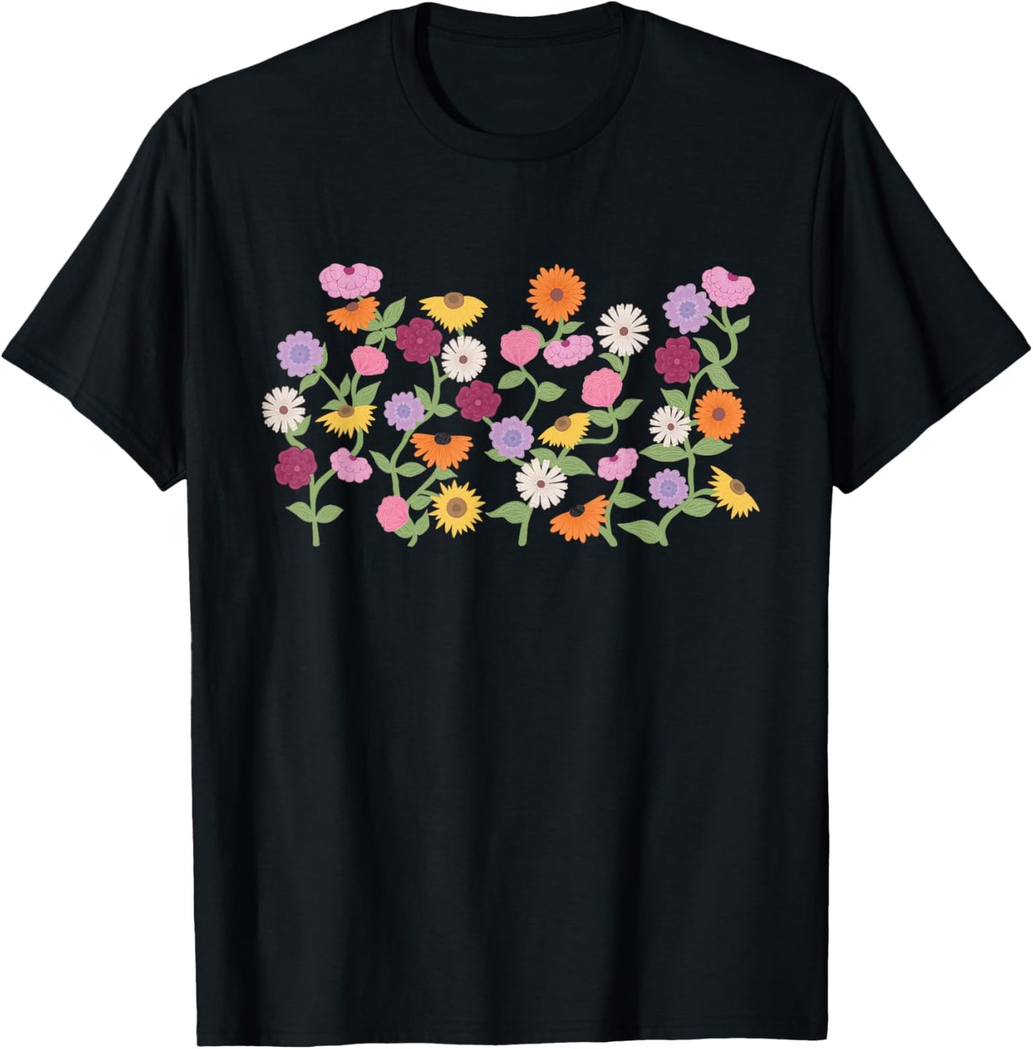 Eras Piano Flowers T-Shirt - T-Shirt | Black