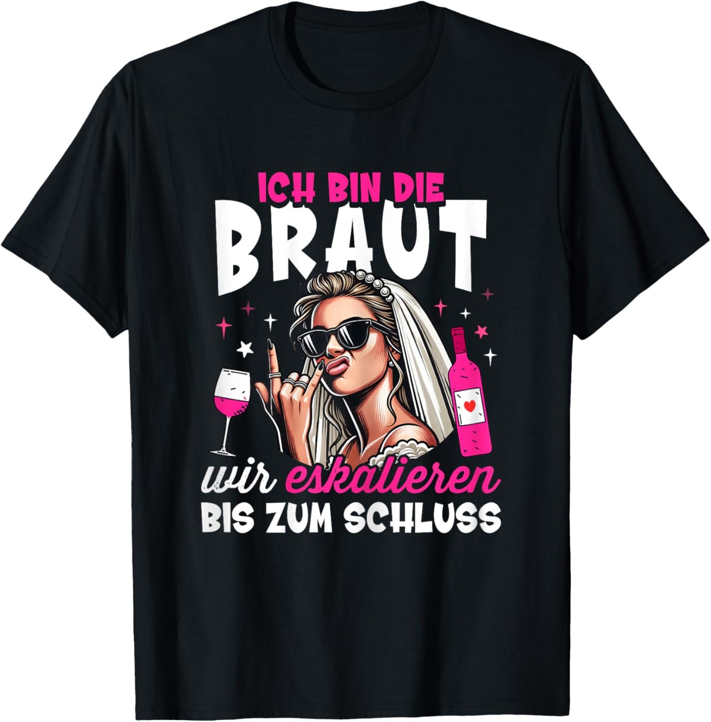 Hen Party Bride Bridal Night Stag Night Women's , black T-Shirt - T-Shirt | Black