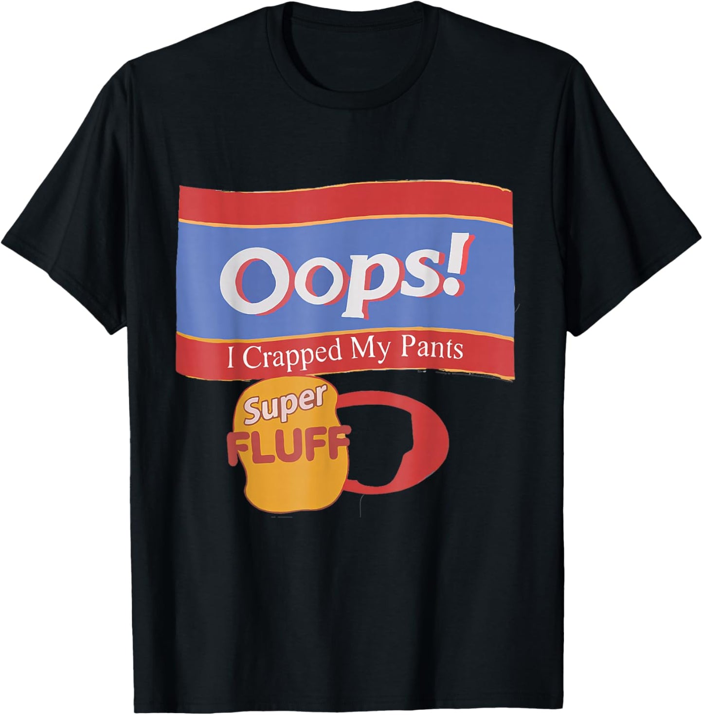 Oops I Crapped Retro My Pants T-Shirt - T-Shirt | Black