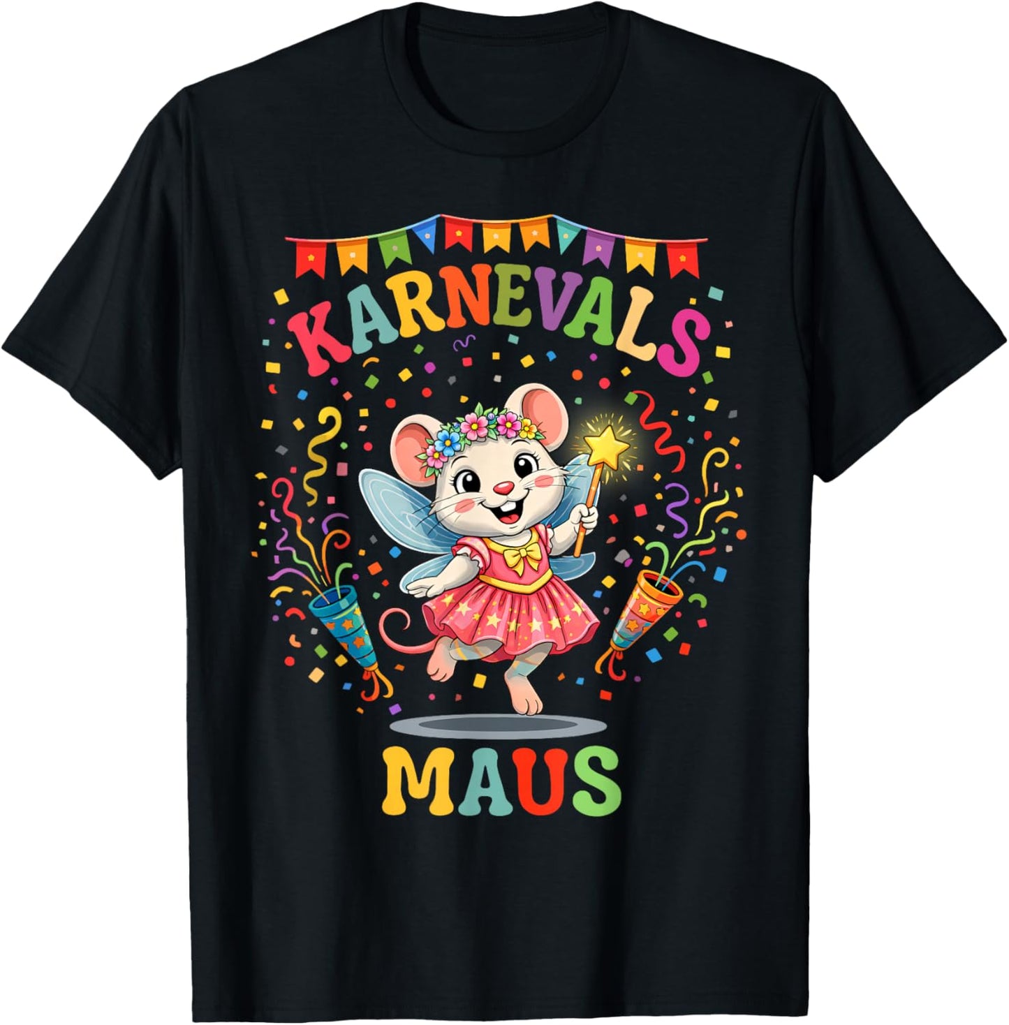 Carnival Costume Cute Carnival Mouse Fancy Dress Carnival T-Shirt - T-Shirt | Black