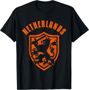 Netherlands Netherlands Lion Dutch Holland Vintage T-Shirt - T-Shirt | Black