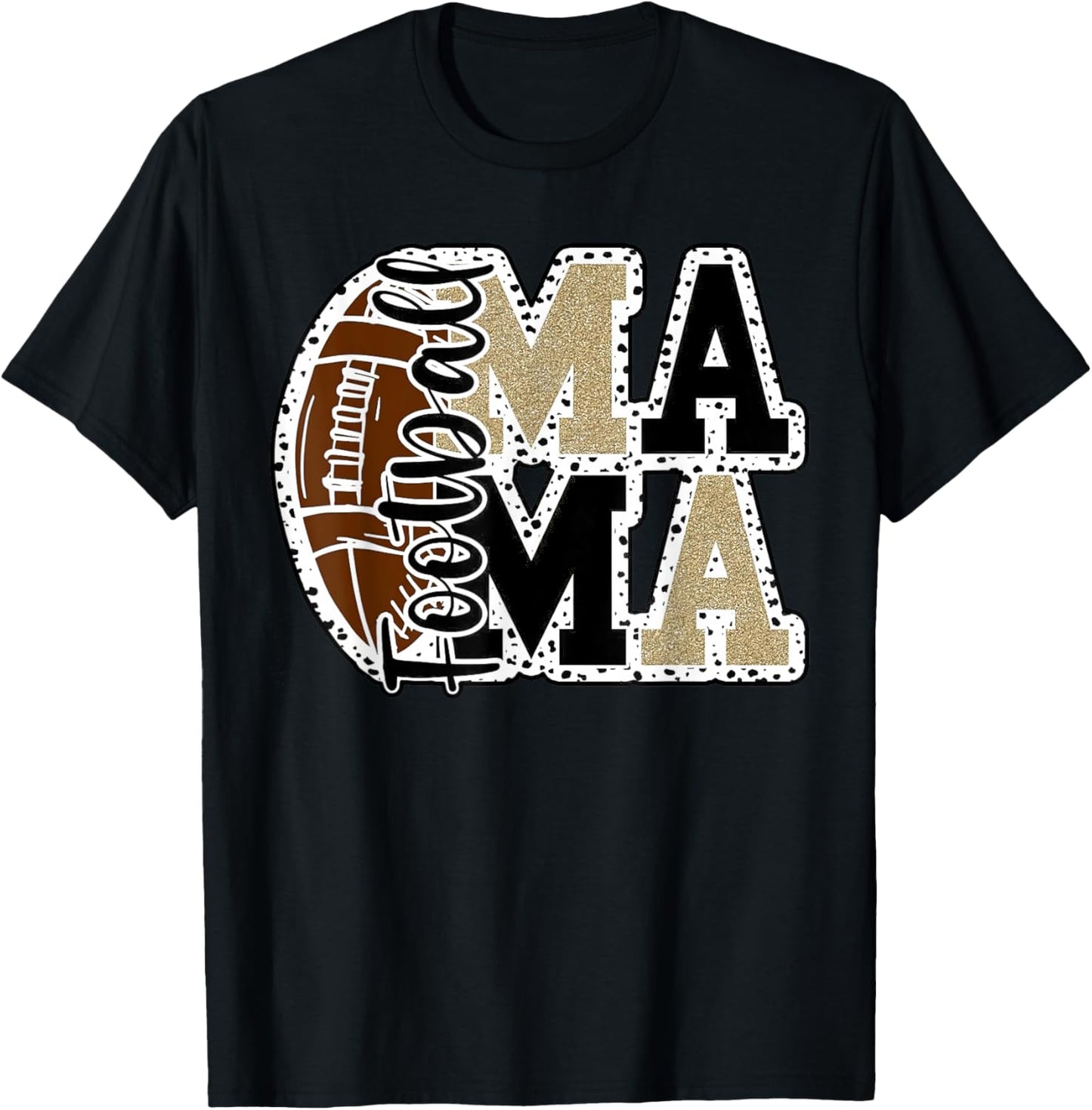 Football Mom, football mama, football player's mom T-Shirt - T-Shirt | Black