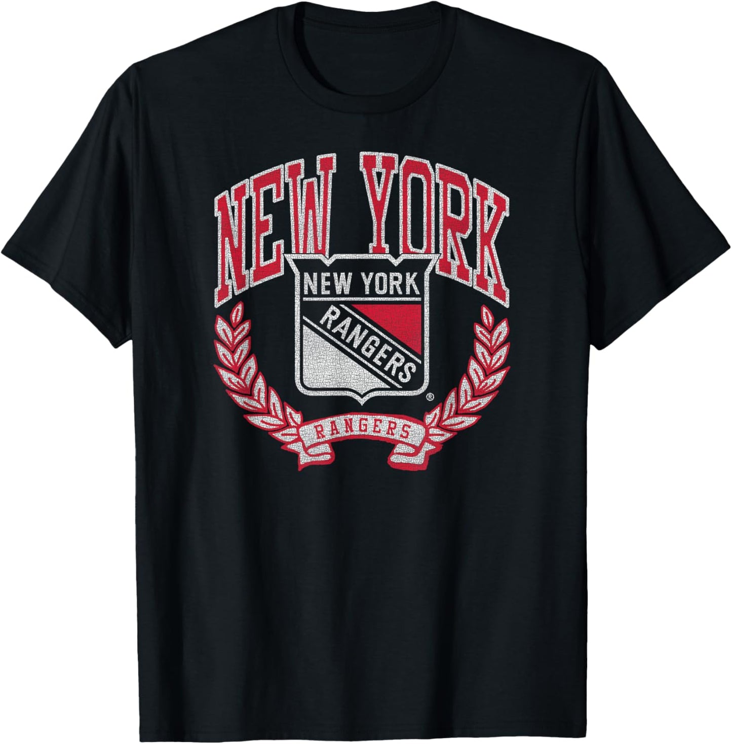 New York Rangers Vintage Victory Blue Officially Licensed T-Shirt - T-Shirt | Black