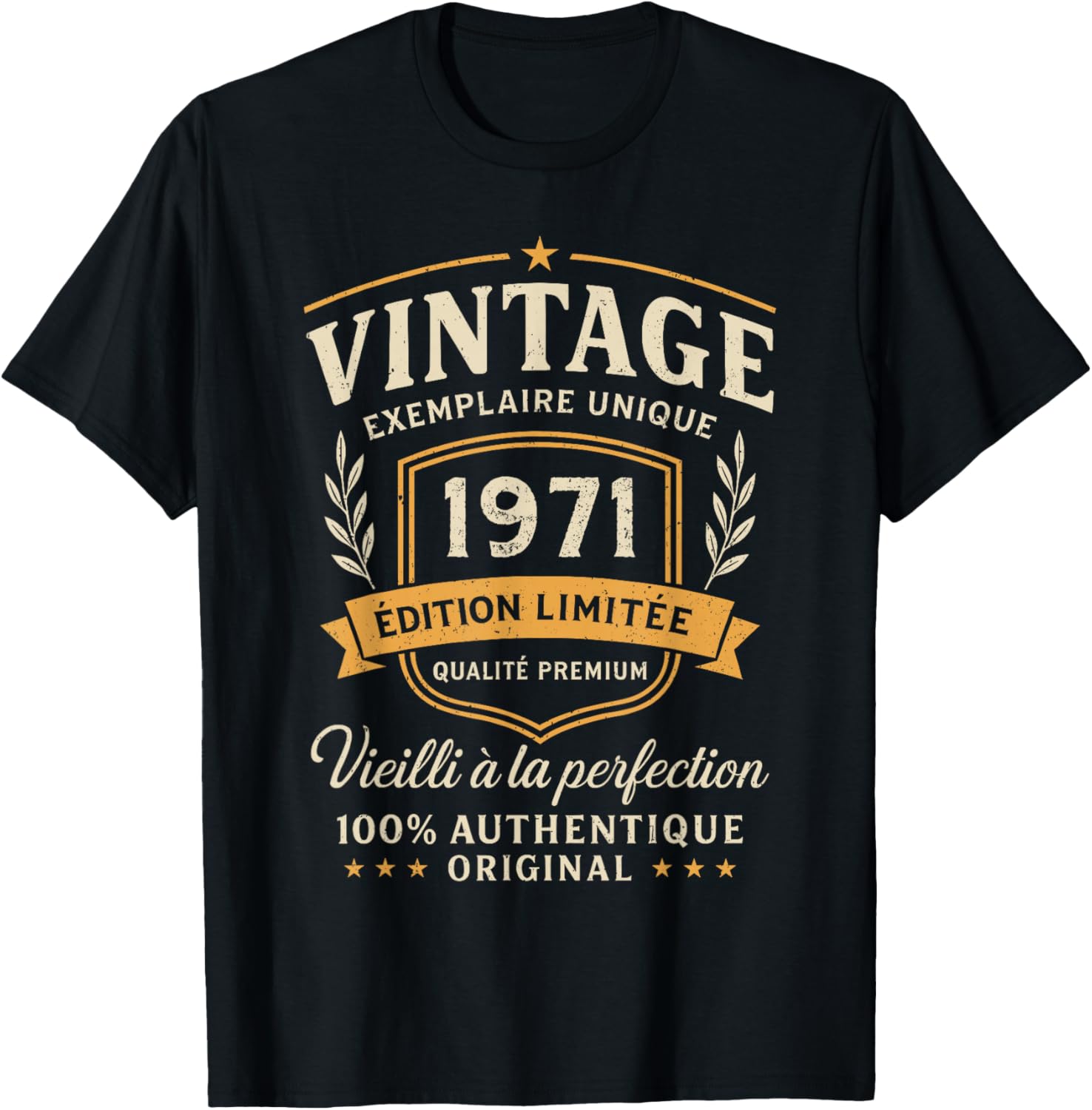 55th Birthday Gift Vintage 1971 Humour 55 Years Man T-Shirt - T-Shirt | Black
