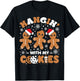 Hangin With My Cookies Gingerbread Women Christmas Teacher T-Shirt - T-Shirt | Black