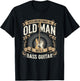 Never Underestimate an Old Man with A Bass Guitar T-Shirt - T-Shirt | Black