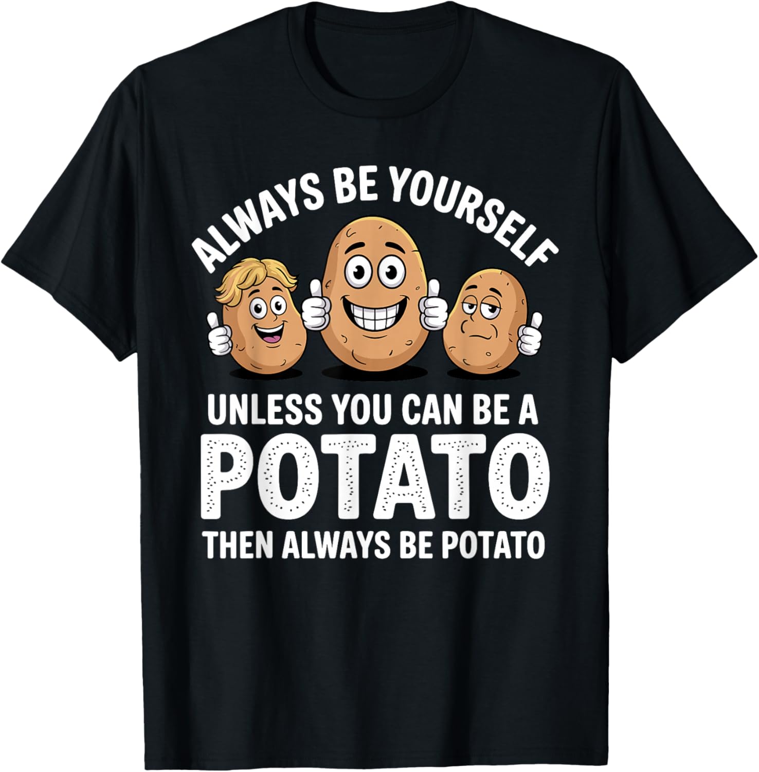 Potato Novelty Women Adult Potato Gag Potato Lovers T-Shirt - T-Shirt | Black