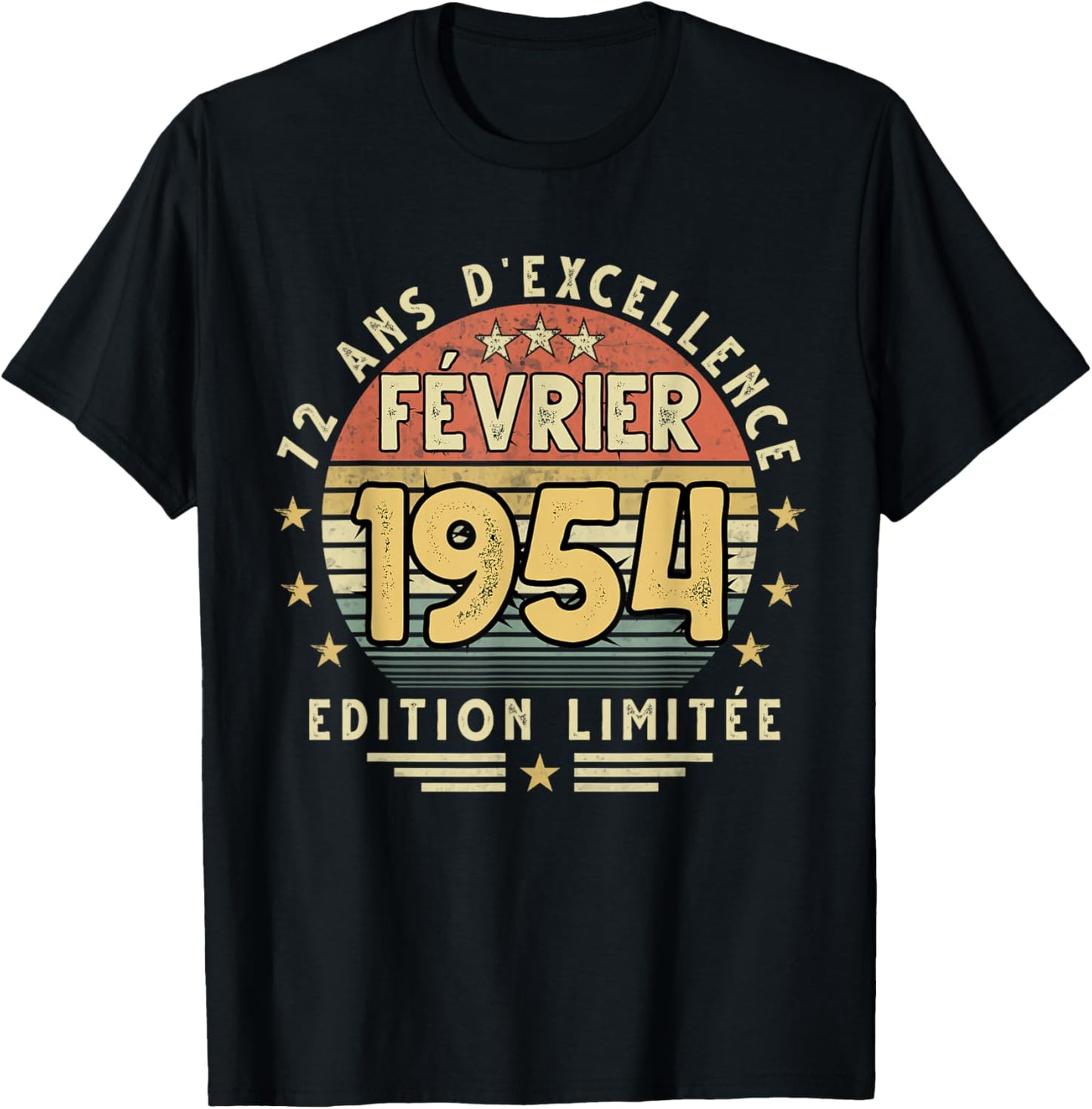 February 1954 Birthday Gift February 1954 72 Years Man T-Shirt - T-Shirt | Black