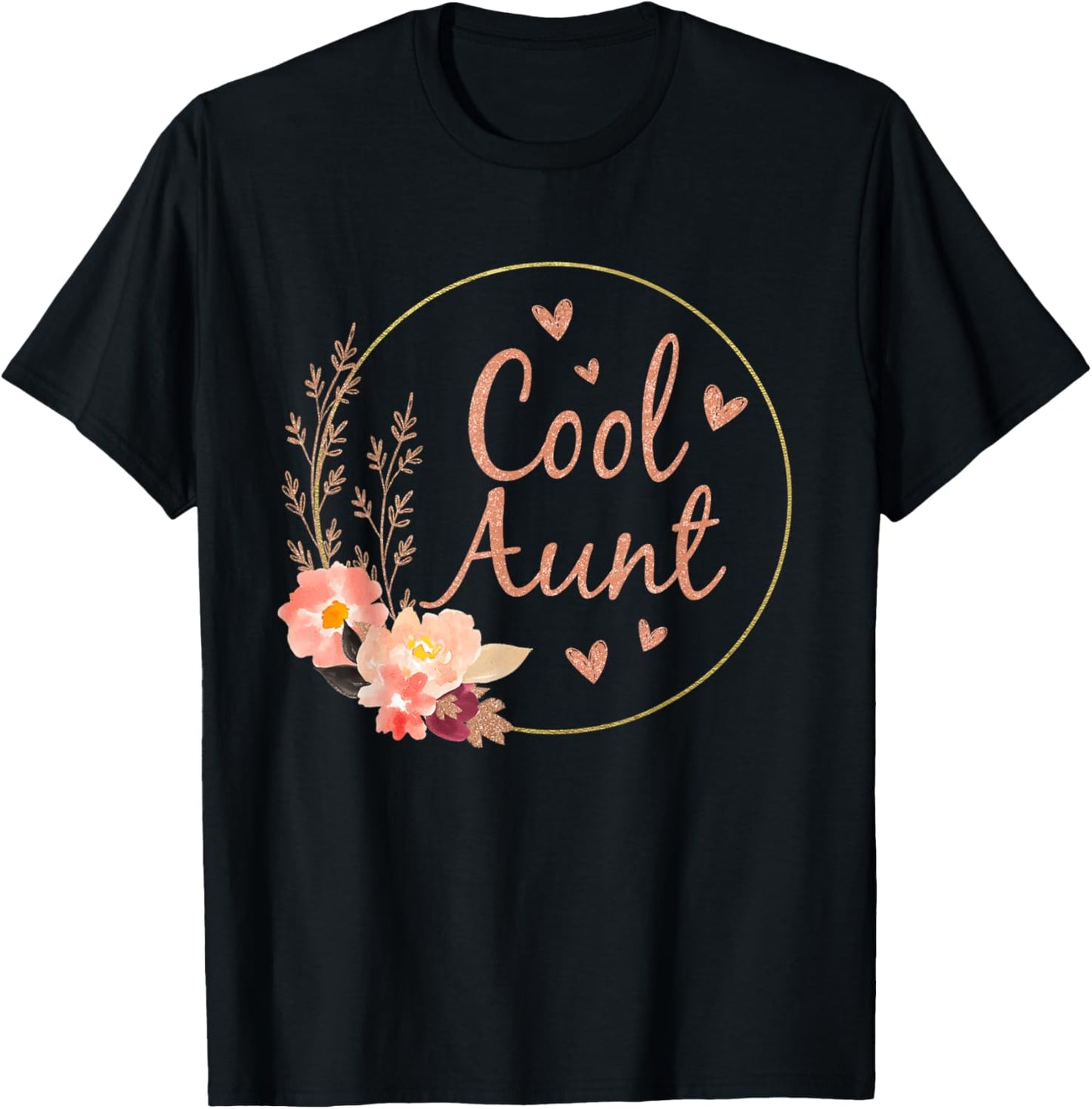 Auntie Funny Aunt Baby Announcement Mother's Day T-Shirt - T-Shirt | Black