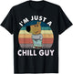 Vintage I'm Just A Chill Guy Funny Meme T-Shirt - T-Shirt | Black