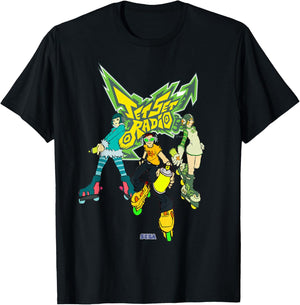 Jet Set Radio group Mew, Beat, Gum SEGA Dreamcast video game T-Shirt - T-Shirt | Black