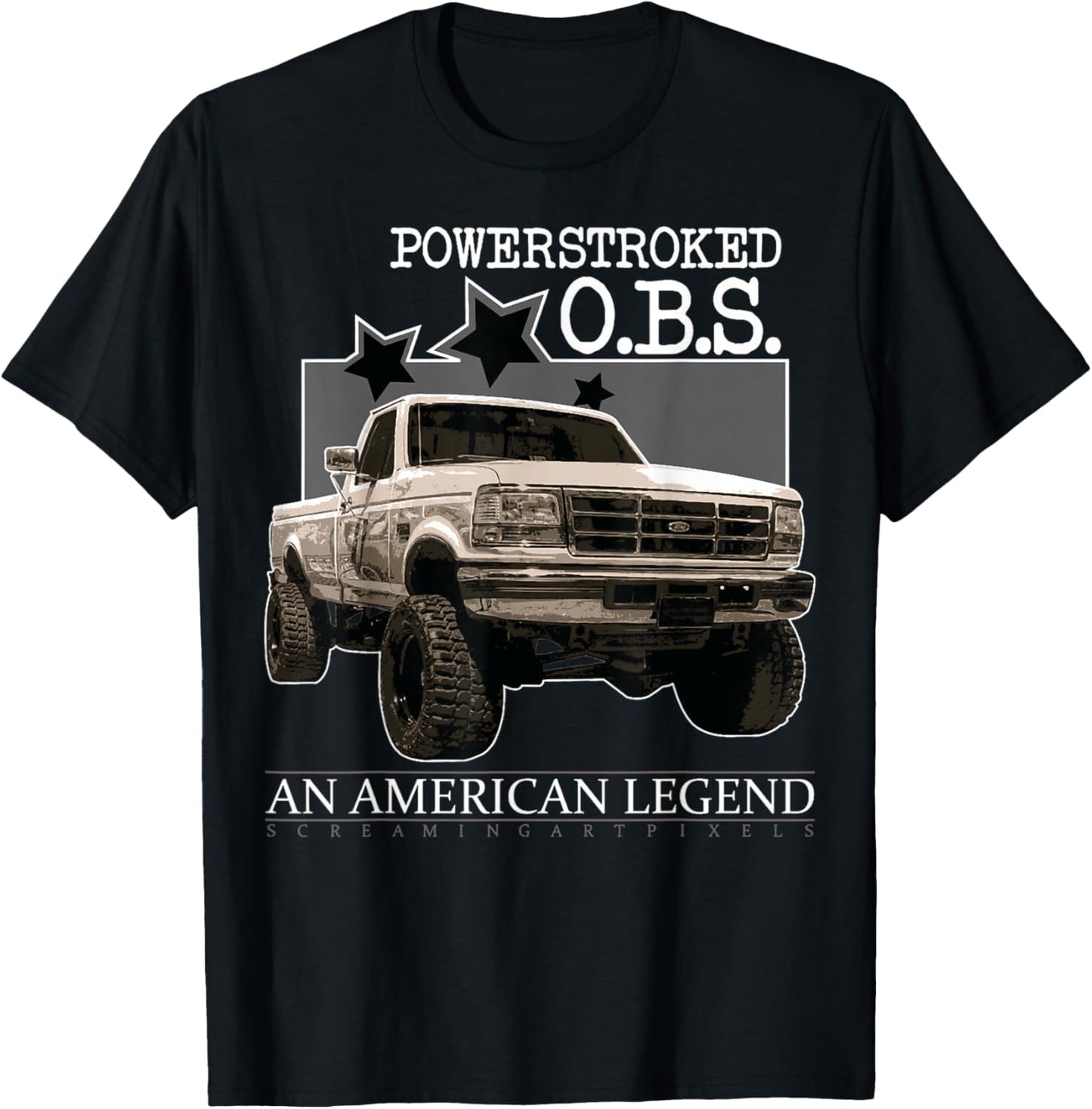 Powerstroke Obs F350 F250 F150 7.3 6.0 6.7 T-Shirt - T-Shirt | Black