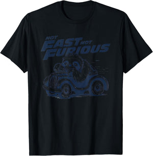 Funny Sloth Not Fast Not Furious T-Shirt - T-Shirt | Black