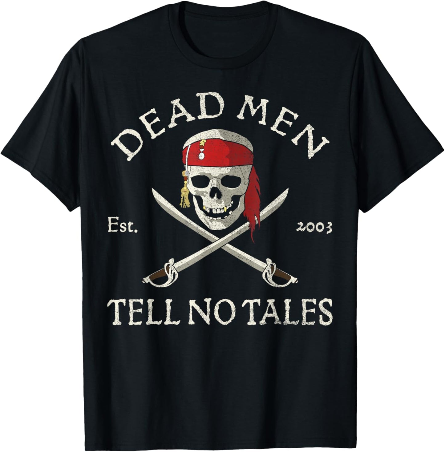 Disney Pirates of the Caribbean Dead Men Tell No Tales T-Shirt - T-Shirt | Black