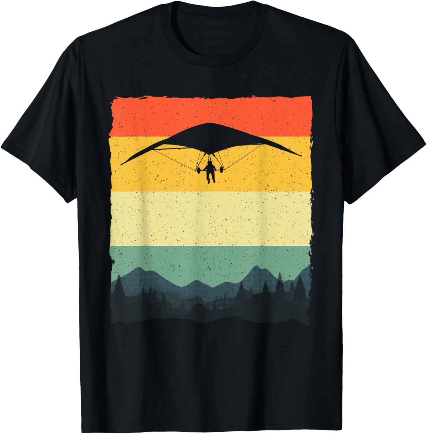 Vintage Hang Glider Design Women Hang Gliding Lover T-Shirt - T-Shirt | Black