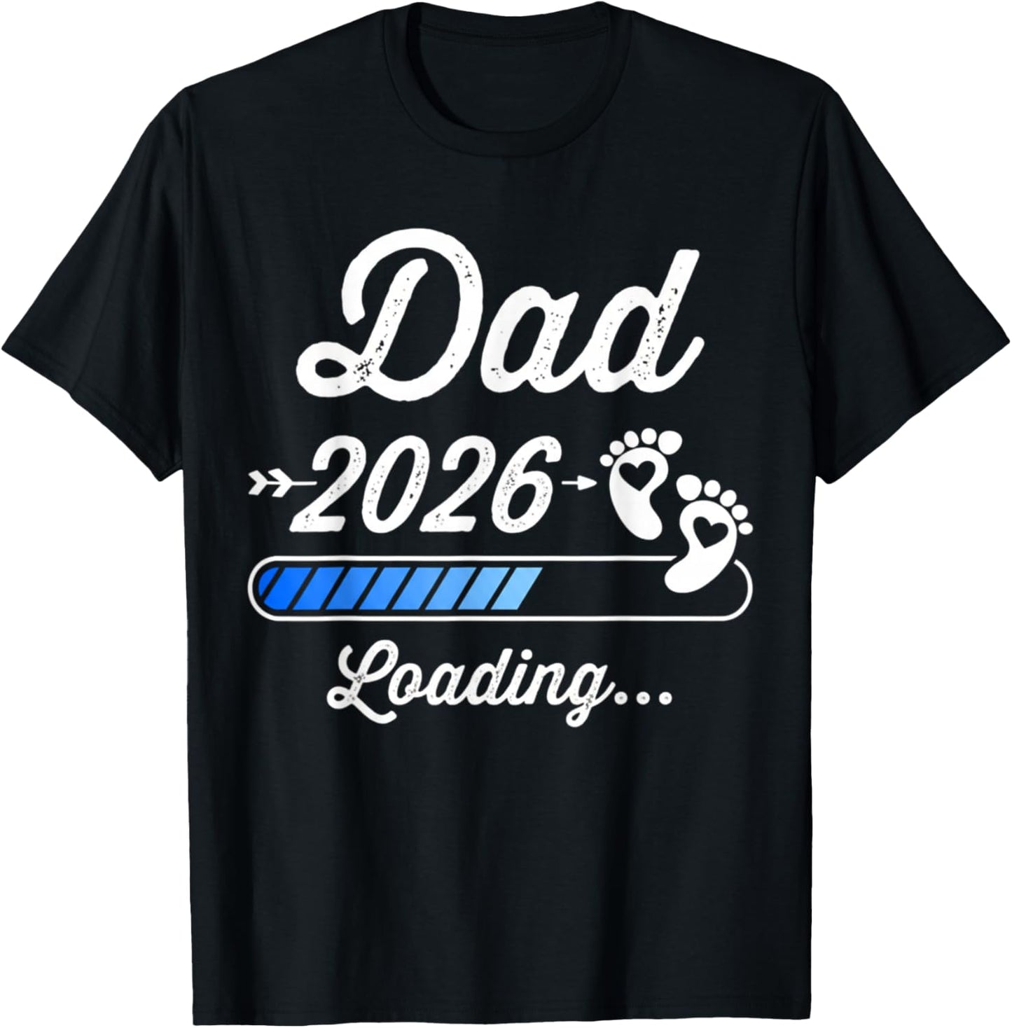 Papa 2026 Loading New Father Est 2026 First Time Daddy T-Shirt - T-Shirt | Black