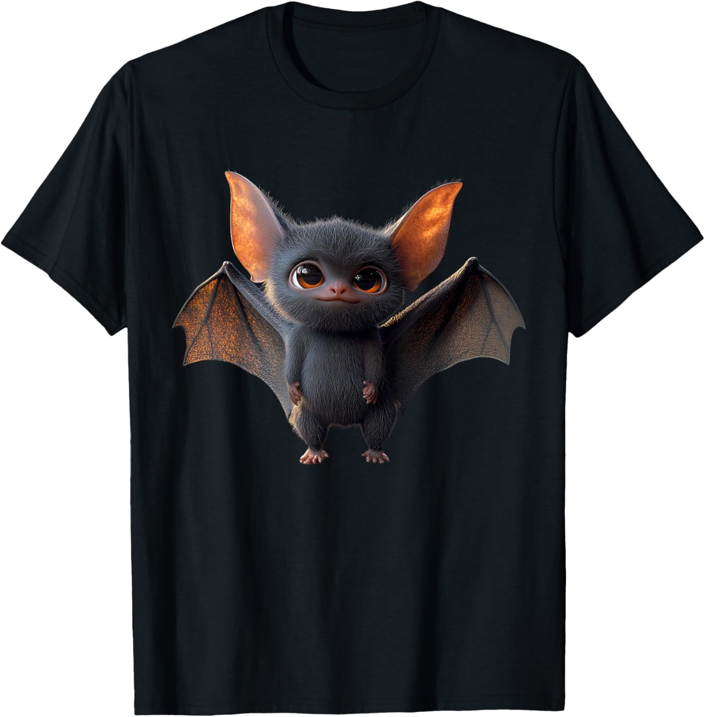Bat Flight Fox Bat Vampire Bat Cute Bat , black, S T-Shirt - T-Shirt | Black
