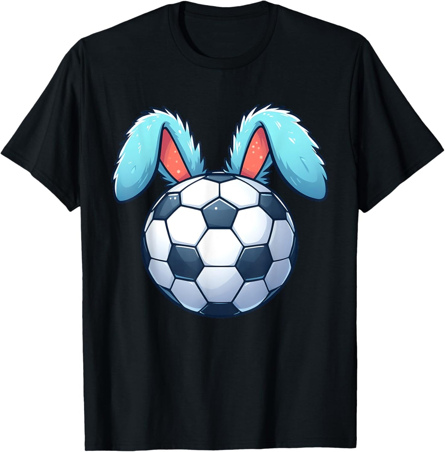 Soccer Bunny Ears Eggs Hunting Easter Toddler Boys Girls T-Shirt - T-Shirt | Black