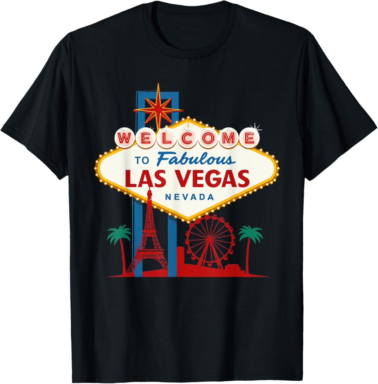 New I Love LAS VEGAS Shirts Women Holidays in Vegas T-Shirt - T-Shirt | Black