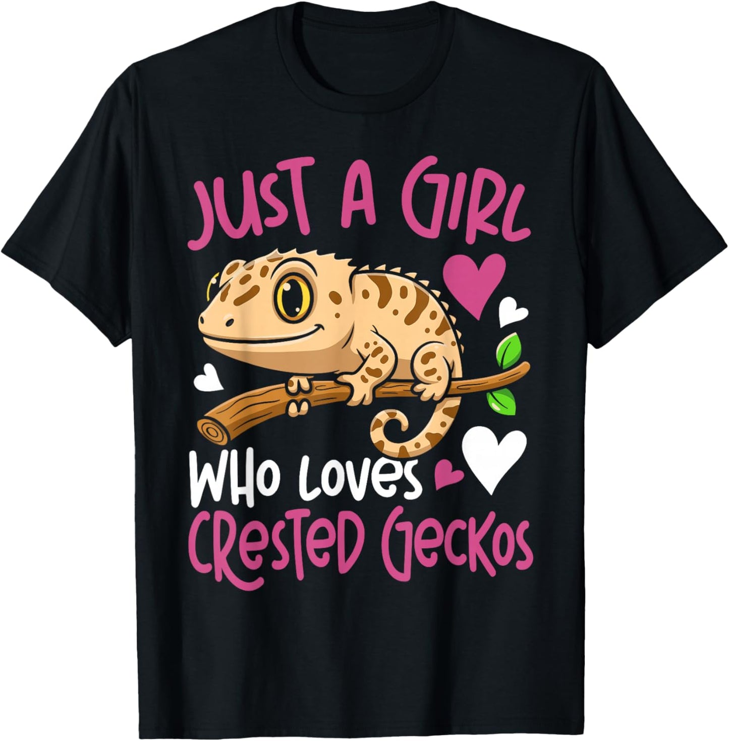 Crested Gecko Just A Girl Who Loves Crested Geckos T-Shirt - T-Shirt | Black