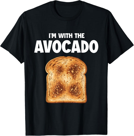 I'm with The Avocado - Matching Halloween Costume Couple T-Shirt - T-Shirt | Black