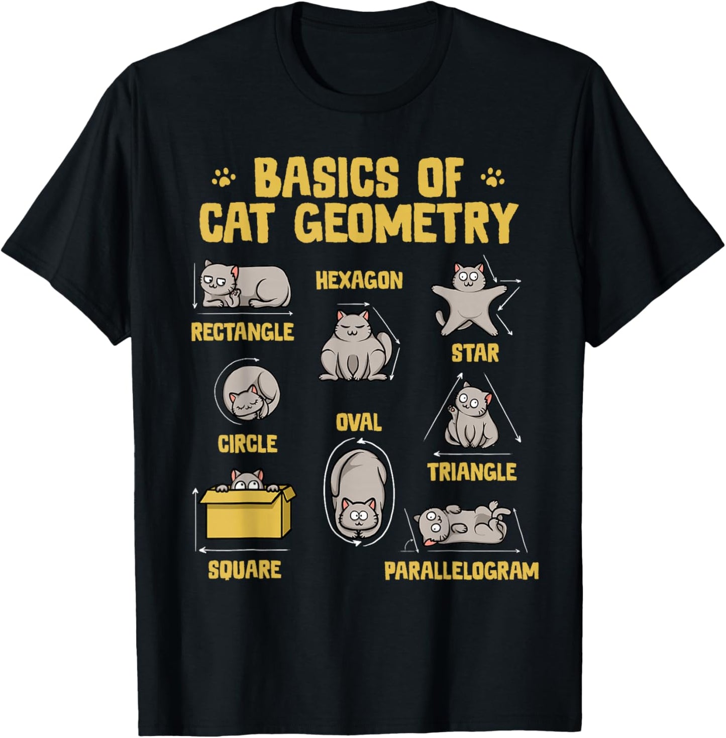 Amusant pour Chat - Géométrie - Mathématiques - Mathématiques - Propriétaire de Chat T-Shirt - T-Shirt | Black
