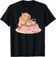 Kawaii Capybara Ramen Anime Drawing Lo-Fi Cozy Vibes T-Shirt - T-Shirt | Black