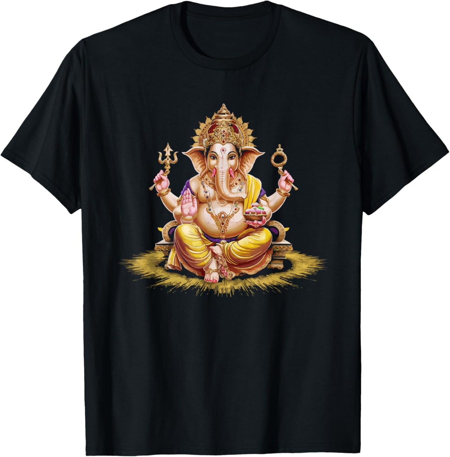 Ganesh Chaturthi Hindu Festival Elephant Lord Ganesha T-Shirt - T-Shirt | Black