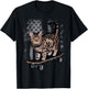 Cat on Skateboard Funny Gray Tabby Kitty T-Shirt - T-Shirt | Black