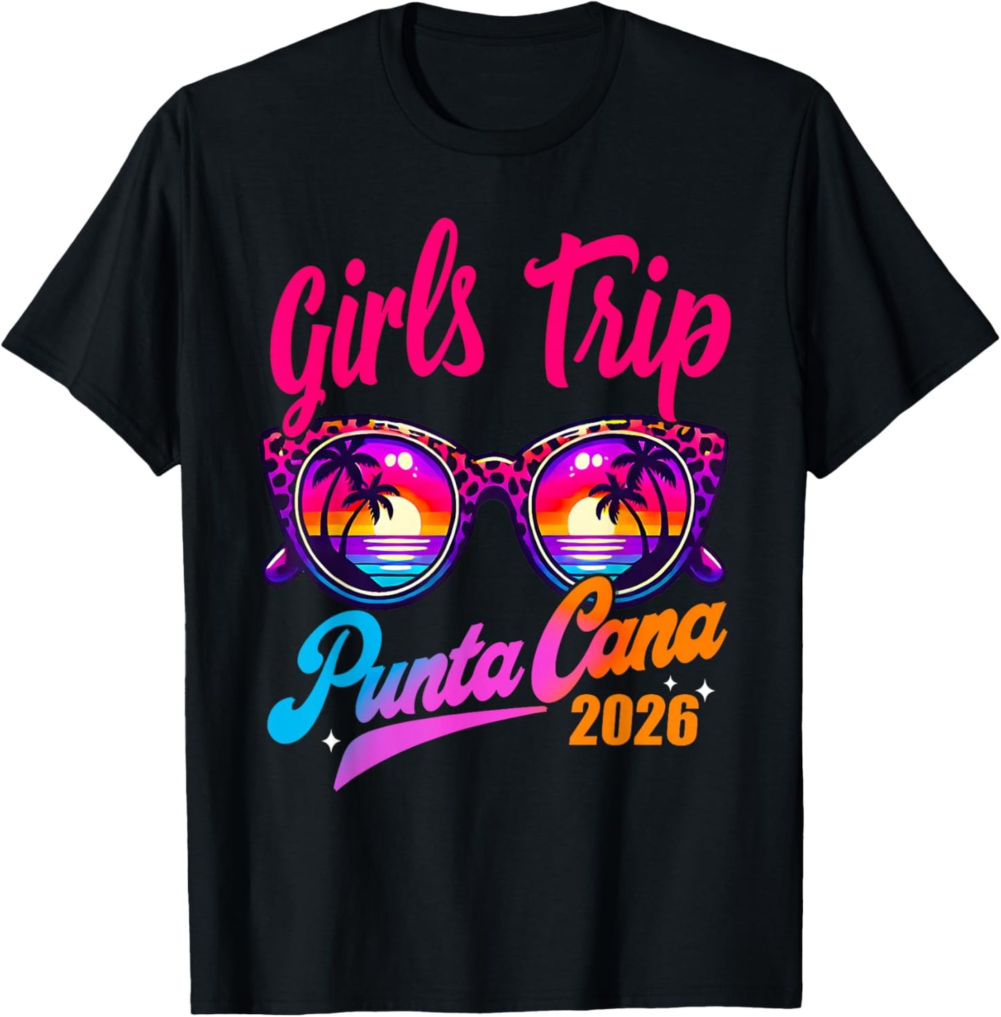 Girls Trip Punta Cana 2026 Matching Summer Vacation Women T-Shirt - T-Shirt | Black