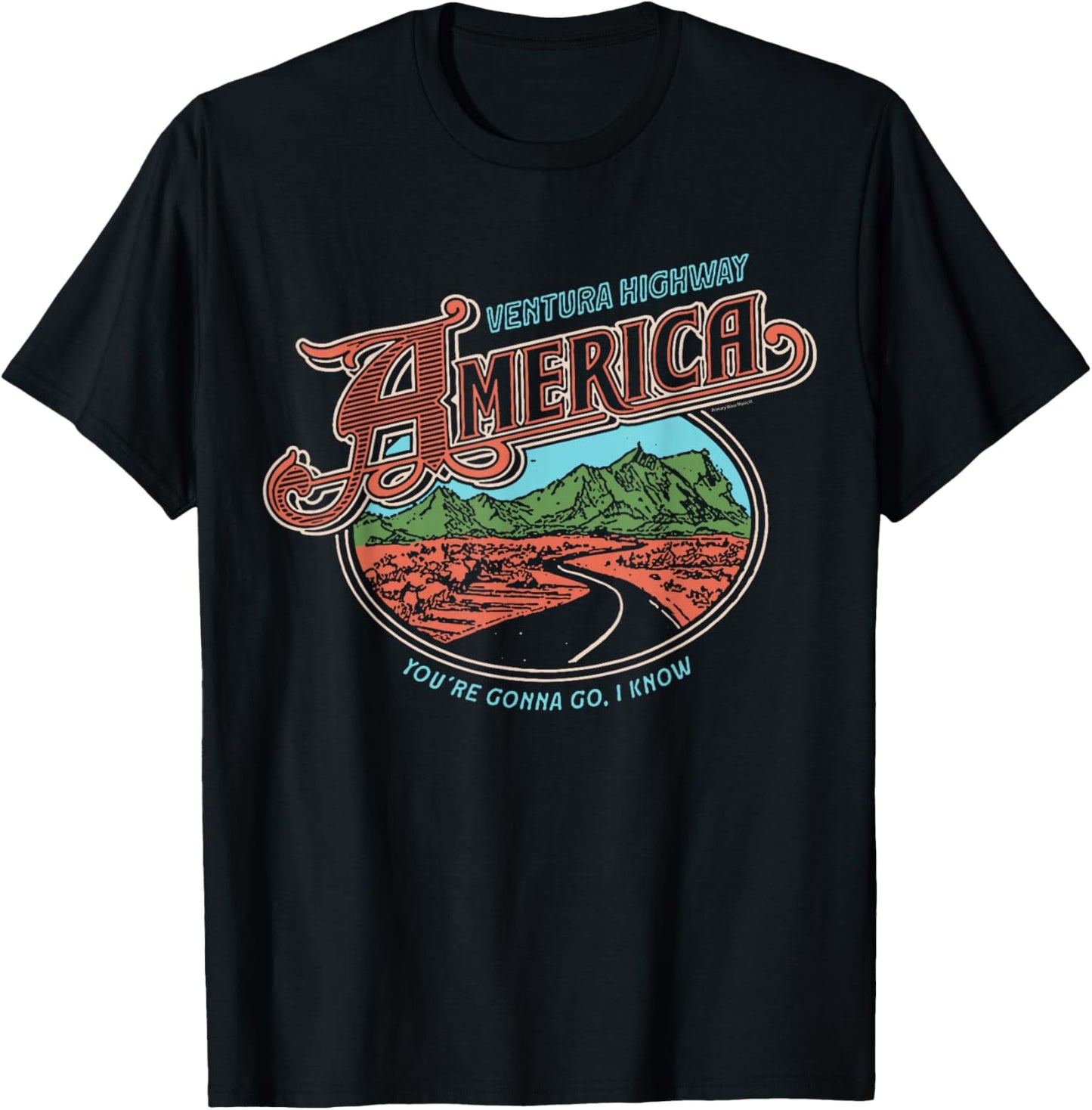 Official America the Band Ventura Highway T-Shirt - T-Shirt | Black