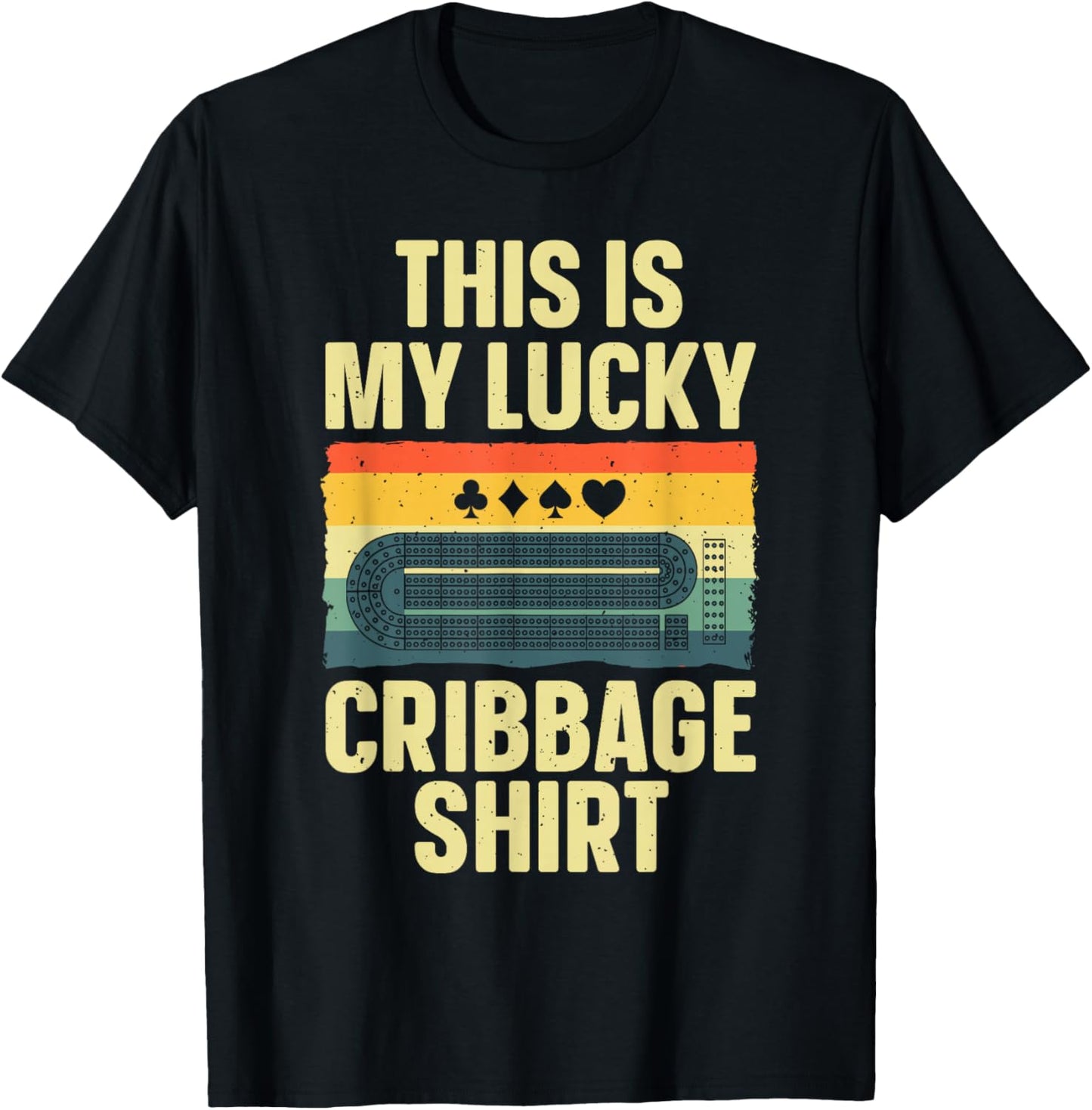 Cribbage Gift Cribbage Board Accessories & Stuff Adult Black Small Classic Fit Short Sleeve Humorous Casual Cribbage Art Women Children Birthday Celebrants T-Shirt - T-Shirt | Black