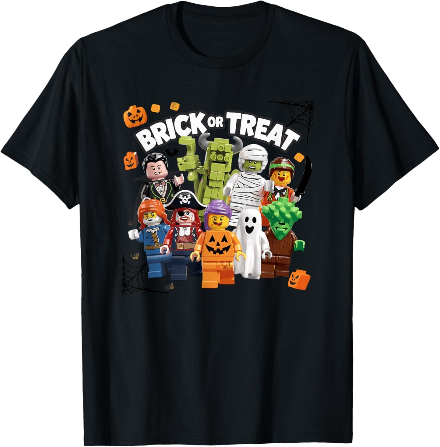 Building Bricks Halloween Brick Or Treat Costume Monsters T-Shirt - T-Shirt | Black