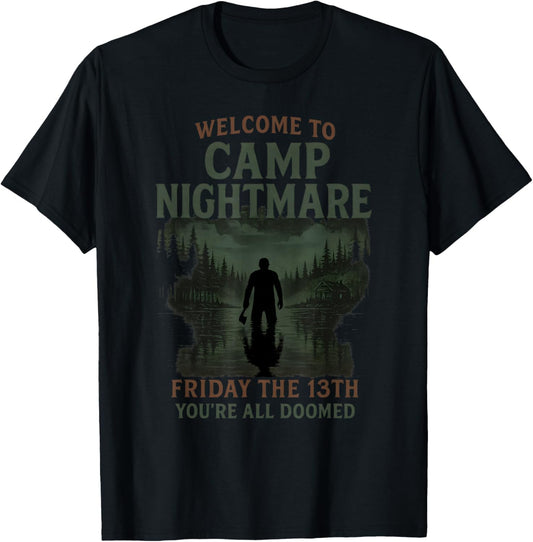 Horror Camp Nightmare Friday Design - The 13th Vibes T-Shirt - T-Shirt | Black