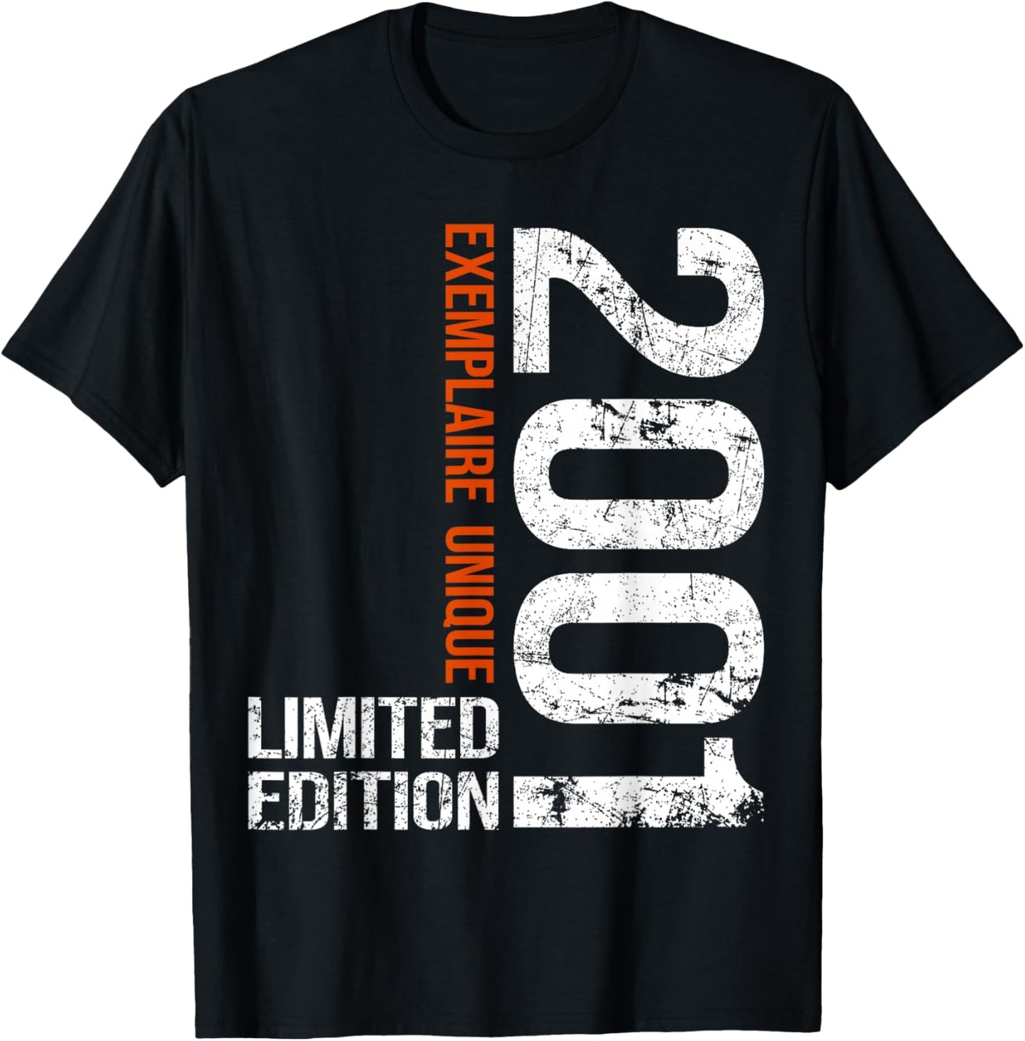 25th Anniversary 2001 Vintage 25 Years Men Vintage 2001 T-Shirt - T-Shirt | Black