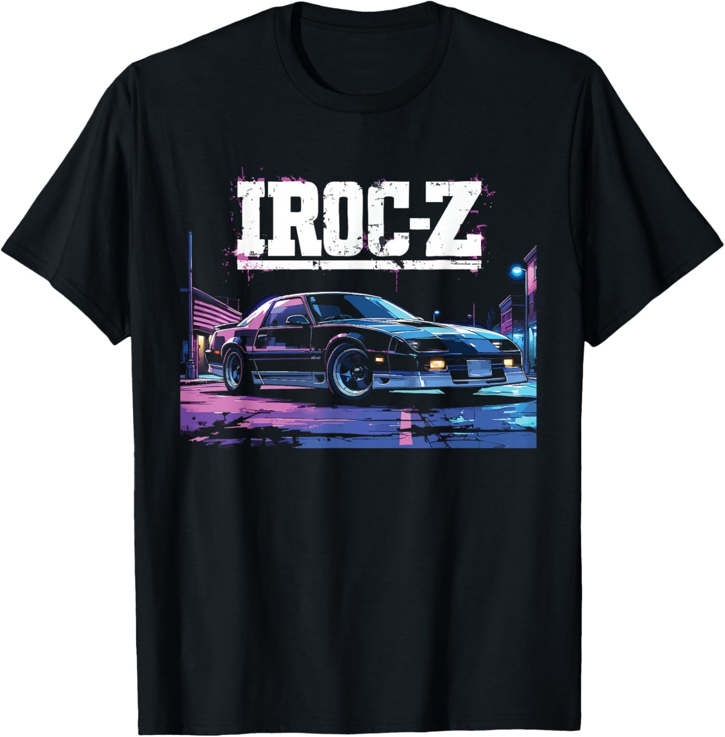 1985 IROC Z28 City Night Z28 IROC-Z Muscle Car USA Patriotic T-Shirt - T-Shirt | Black