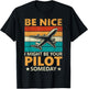 Funny Pilot Design Women Aviation Airplane Pilot T-Shirt - T-Shirt | Black